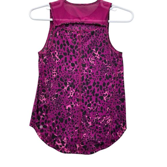 Lululemon Sculpt Tank Top Womens 8 Moonlight Magenta Cutout Back Mesh Reflective - Picture 6 of 11